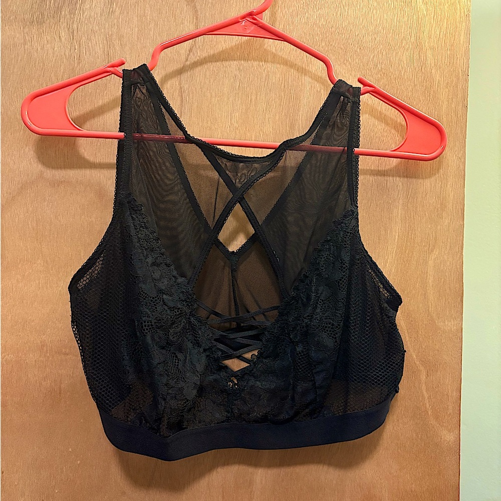 Torrid Size 1 Black Mesh Bralette